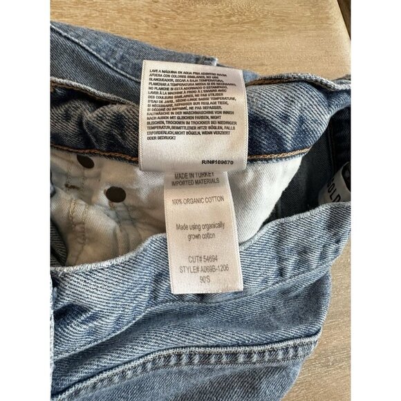 Agolde 90's Mid Rise Loose Jeans Streamline Distressed Knees Size 29 Medium Wash - Picture 6 of 9